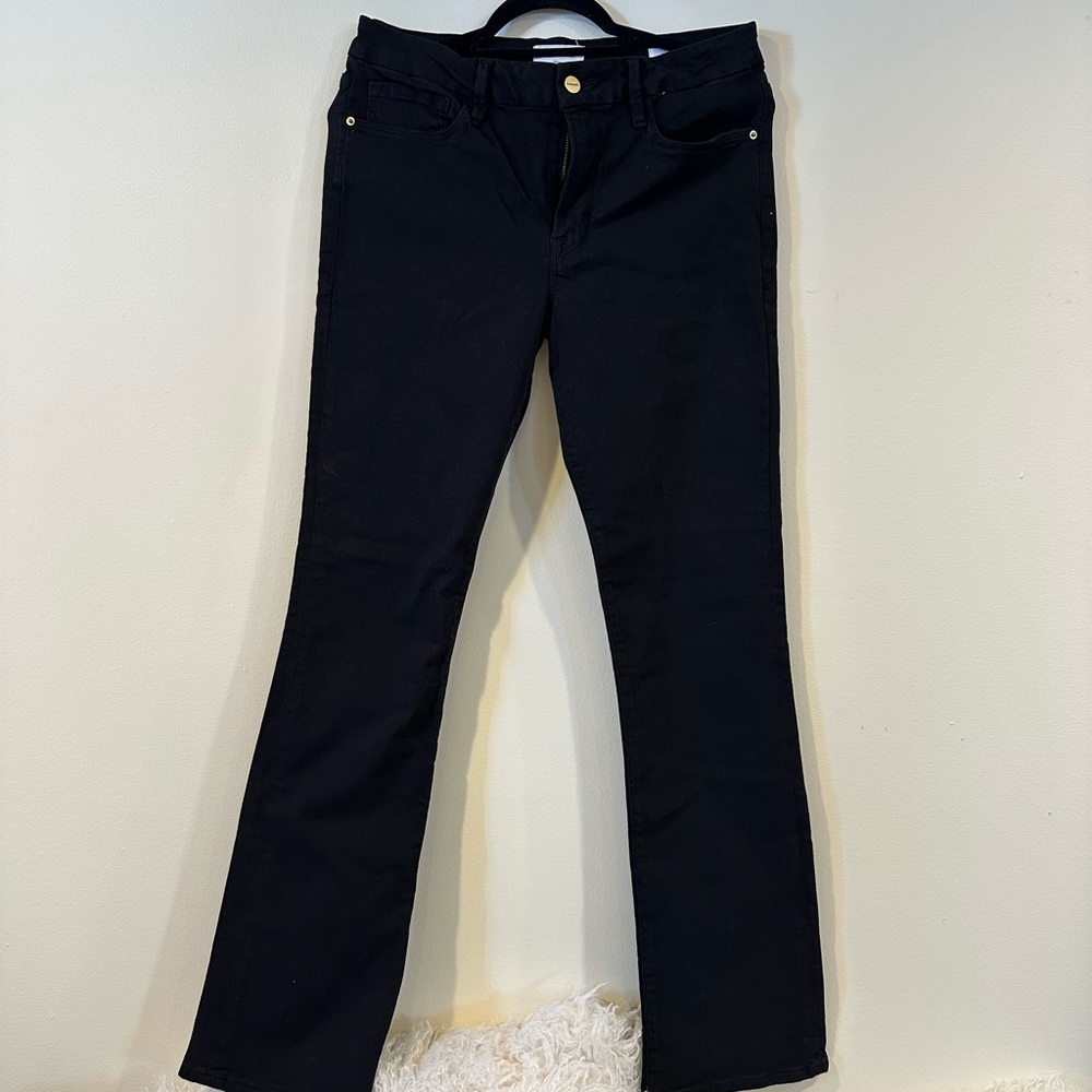 Frame Denim Women's Black Boot Cut Jeans